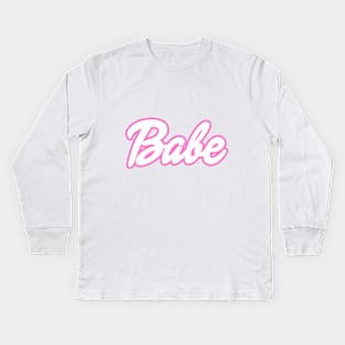 Barb Babe Kids Long Sleeve T-Shirt